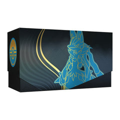 Product packaging with a stylized dragon design and a logo on a dark background