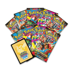 Collection of Pokémon trading card packs on a white background