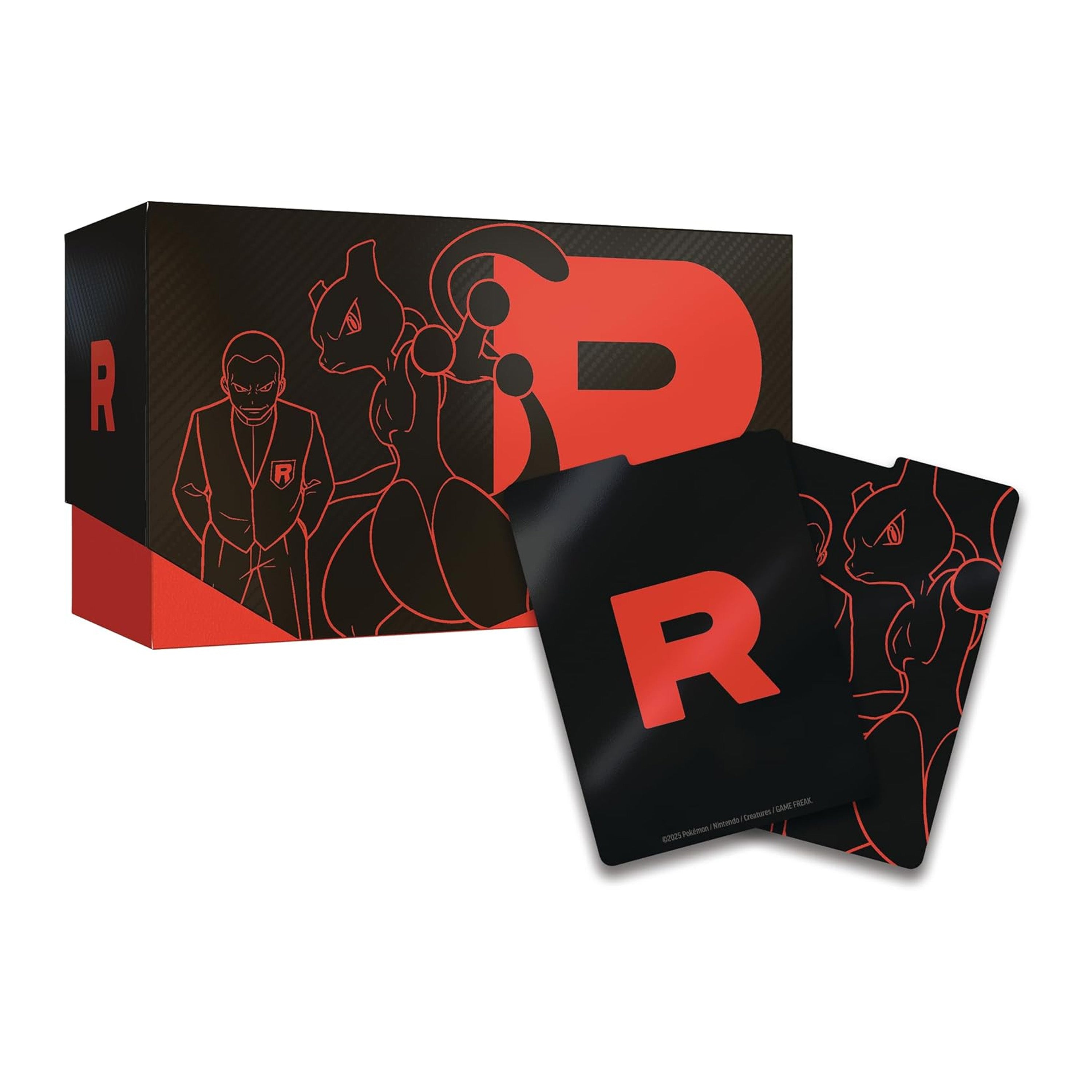 Product packaging with a stylized illustration and red letter 'R' on a white background