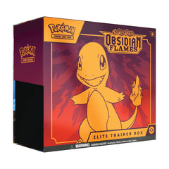 Pokémon Obsidian Flames Elite Trainer Box packaging with Charmander illustration