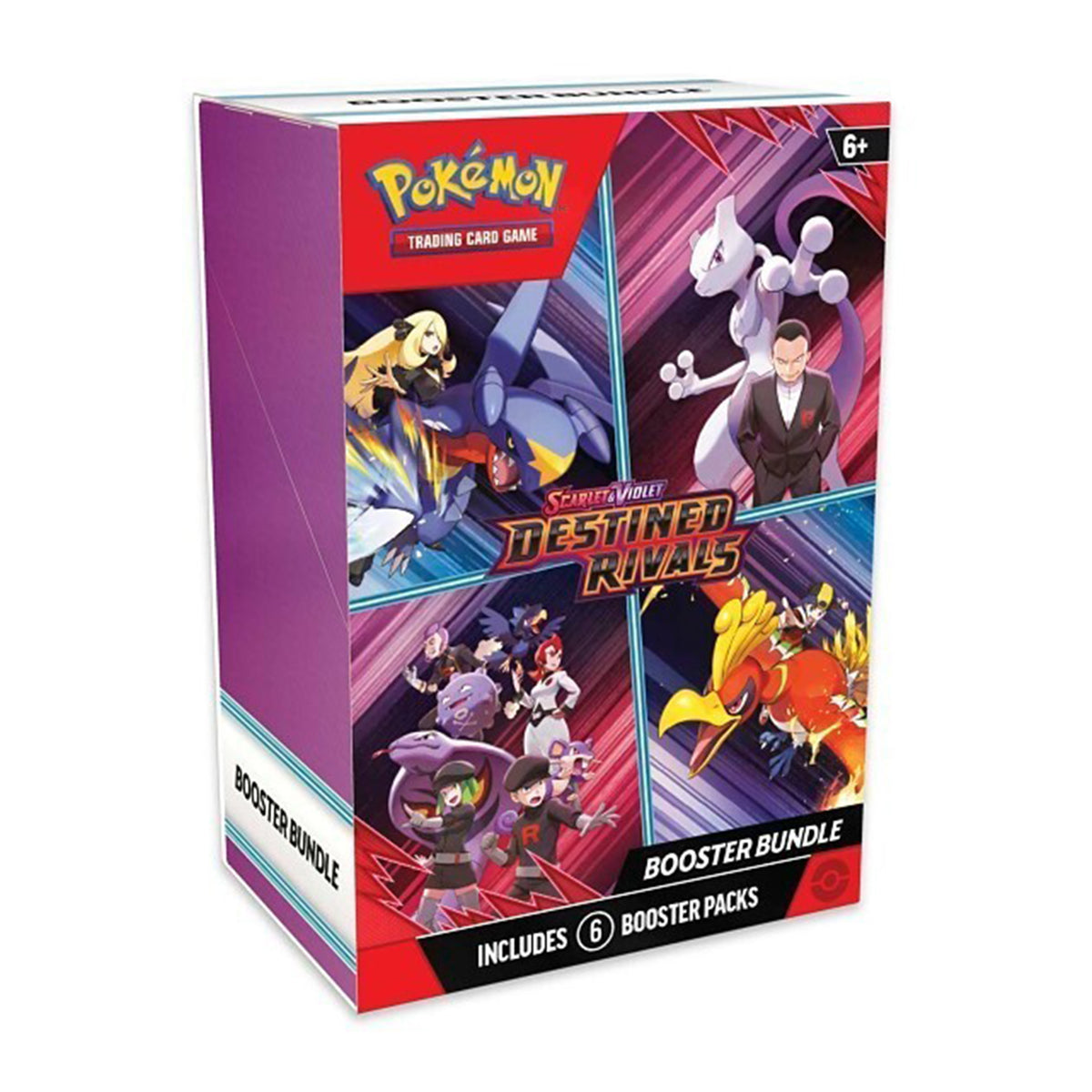 Pokémon Trading Card Game booster bundle packaging with character illustrations on a white background

