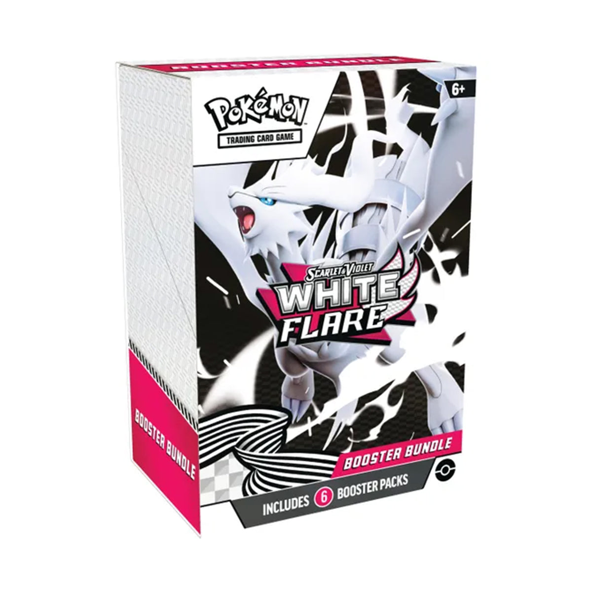 Pokémon trading card game booster bundle packaging with a white character design.

