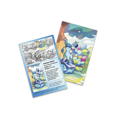 Two trading cards featuring a glaceon character on a white background