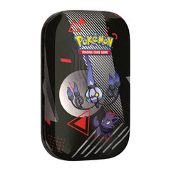 Pokémon trading card game packaging with a black background and Pokémon characters.